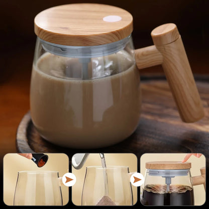 Self Stirring Coffee Cup Electric Stirring Mug 400ml Self Mixing Mug Glass Waterproof Automatic Electric Protein Powder Mix Cup